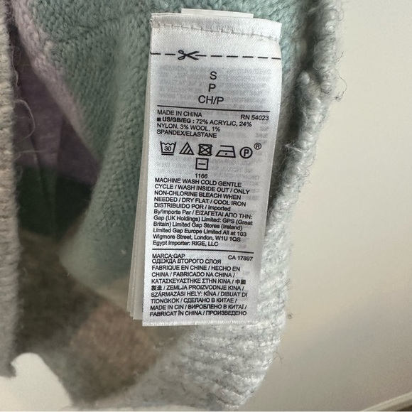 Gap | Pastel Colorblock Turtleneck Pullover Sweater Size Small - Picture 6 of 7